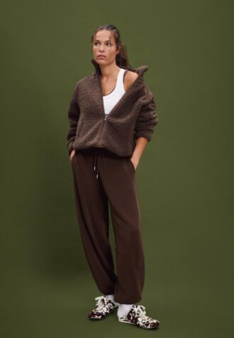 Veste zippée doublée en simili-mouton Veste zippée doublée en simili-mouton