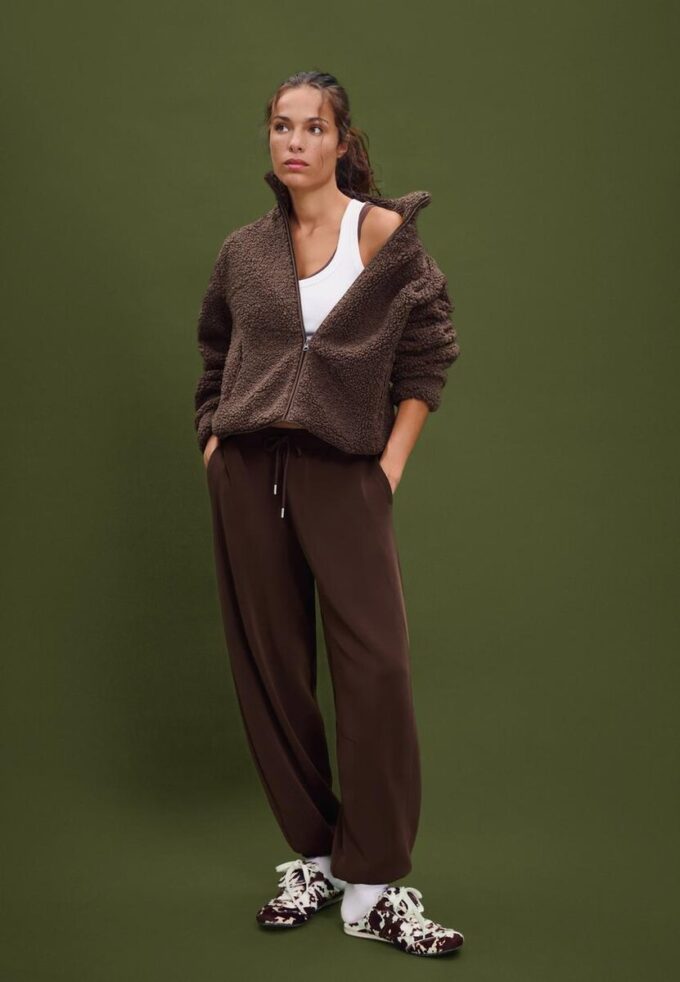 Veste zippée doublée en simili-mouton Veste zippée doublée en simili-mouton