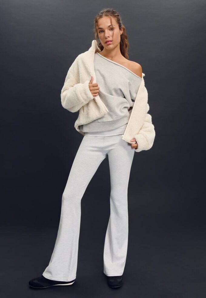 Veste zippée doublée en simili-mouton Veste zippée doublée en simili-mouton