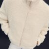 Veste zippée doublée en simili-mouton Veste zippée doublée en simili-mouton