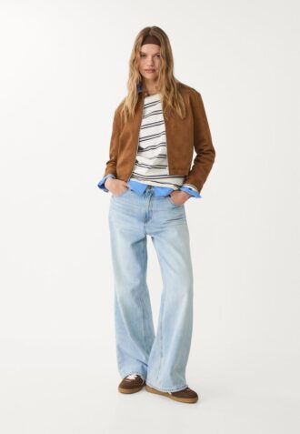 Veste zippée en simili-suède Veste zippée en simili-suède