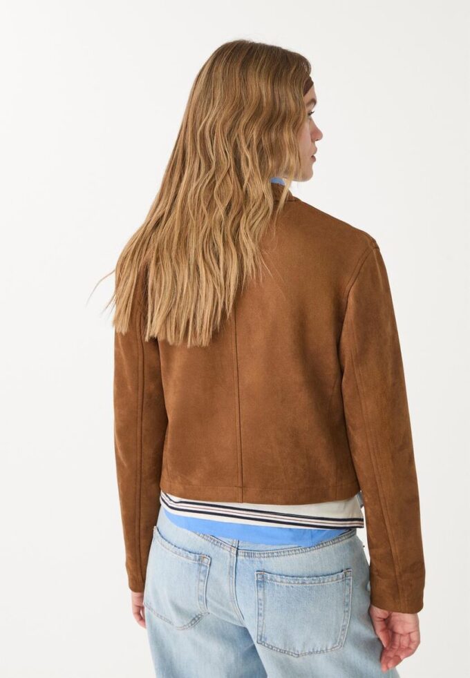 Veste zippée en simili-suède Veste zippée en simili-suède