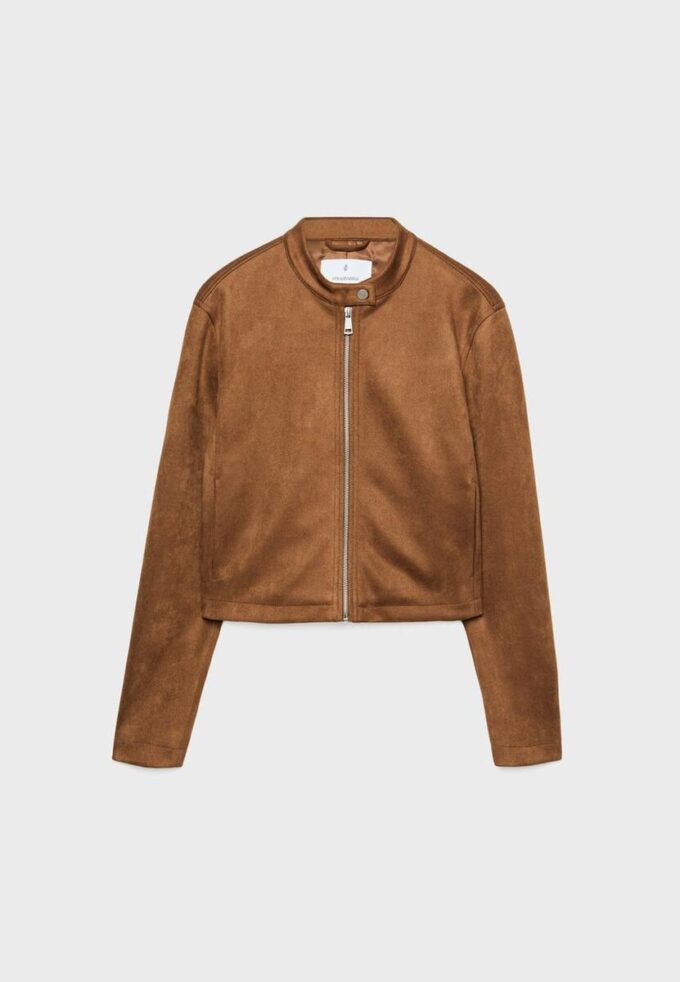 Veste zippée en simili-suède Veste zippée en simili-suède