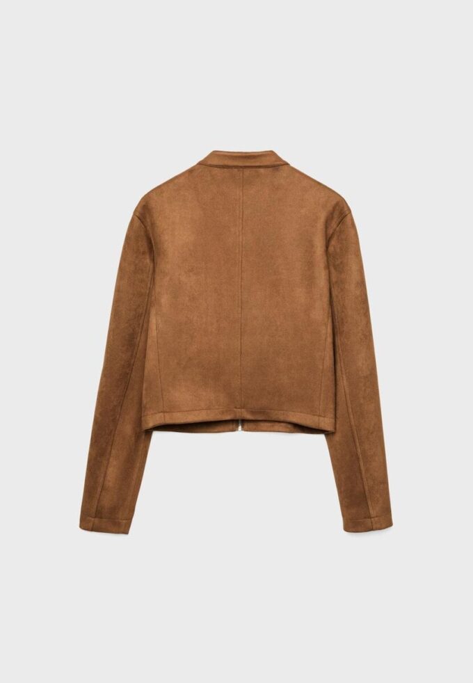 Veste zippée en simili-suède Veste zippée en simili-suède
