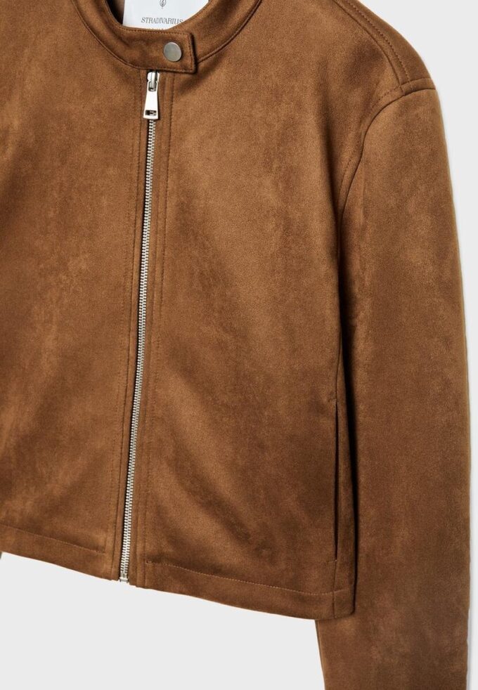 Veste zippée en simili-suède Veste zippée en simili-suède